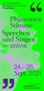 Stuttgarter Stimmtage Programmheft Titelbild