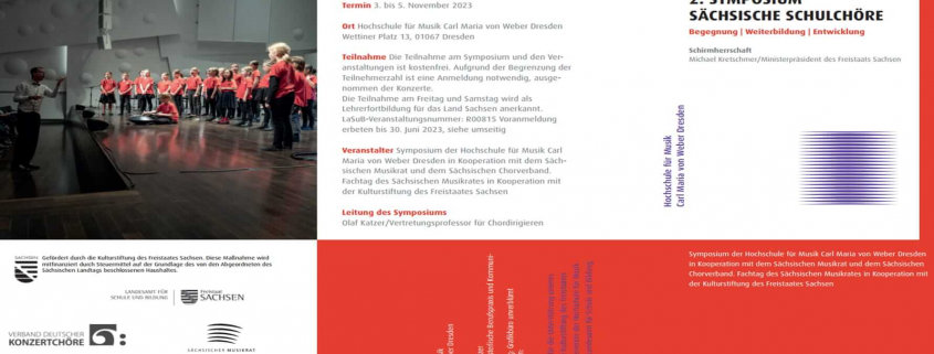 Titelbild 2. Symposium Sächsische Schulchöre
