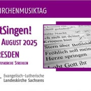 Flyer zum 9. Kirchenmusiktag in Dresden 2025.
